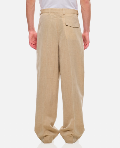 Shop Jacquemus Titolo Trousers In Beige