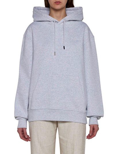 Jacquemus Brode Cotton Hoodie In Gray