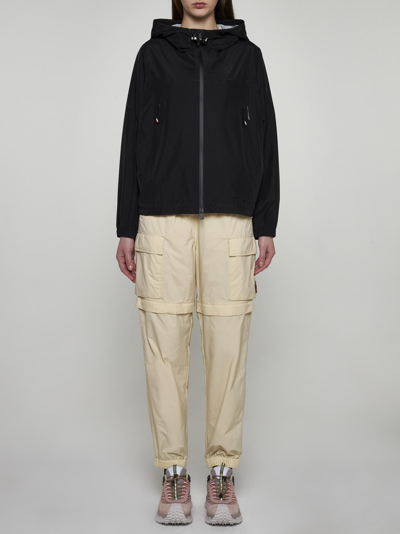 Shop Moncler Fanes Technical Fabric Jacket In Nero