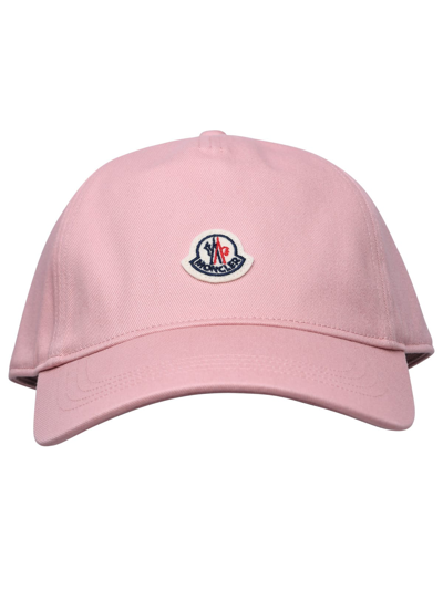 Shop Moncler Pink Cotton Hat In Rosa
