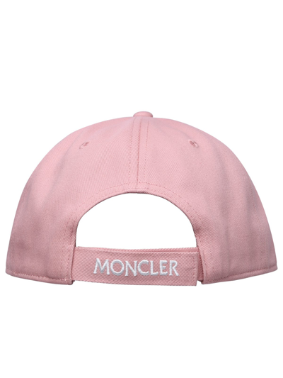 Shop Moncler Pink Cotton Hat In Rosa