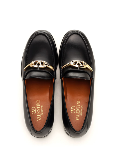 Shop Valentino Black Vlogo The Bold Edition Loafer In Nero
