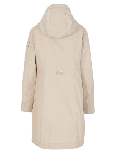 Shop Moncler Laerte Parka Coat In White