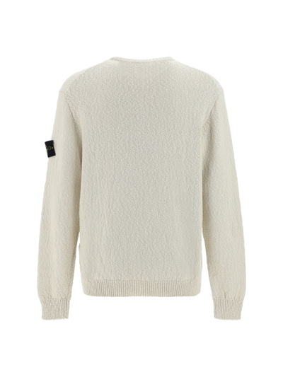 Shop Stone Island Sweater In White