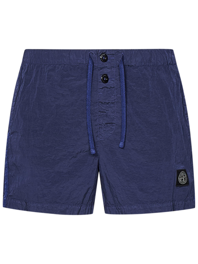 Shop Stone Island Swimsuit In Lavender