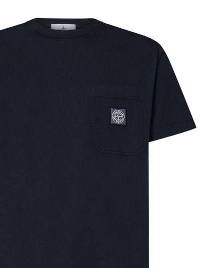 Shop Stone Island T-shirt In Navy Blue
