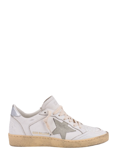 Shop Golden Goose Ball Star Sneakers In White/ice/silver