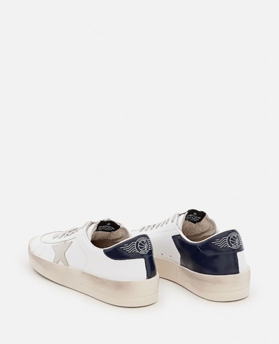 Shop Golden Goose Superstar Sneakers In White/ice/blue