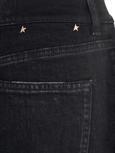 Shop Golden Goose Cropped Flared Jeans In Black