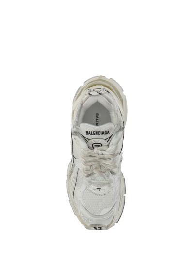 Shop Balenciaga Runner Mesh Sneakers In White