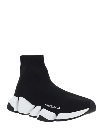Shop Balenciaga Speed Sneakers In Black/white