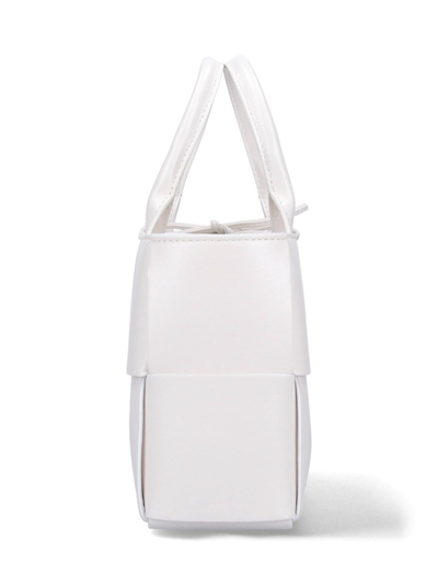 Shop Bottega Veneta Arco Mini Tote Bag In White Gold