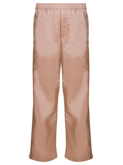 Shop Valentino Pantalone Jogger Set Textured Nylon In Sand