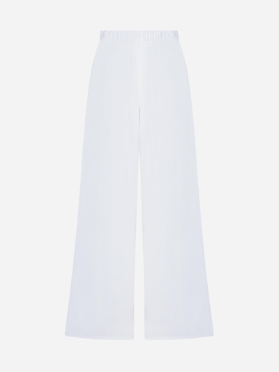 Shop Max Mara Navigli Cotton Trousers In White