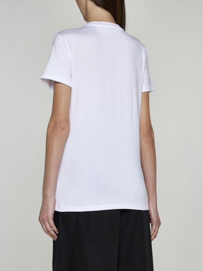 Shop Max Mara Taverna Logo Cotton T-shirt In White