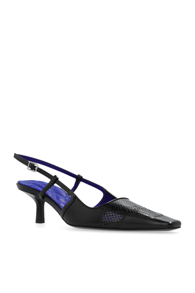 Shop Burberry Chisel Pumps In Black