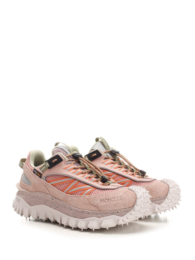 Shop Moncler Trailgrip Gtx Sneakers In Rose