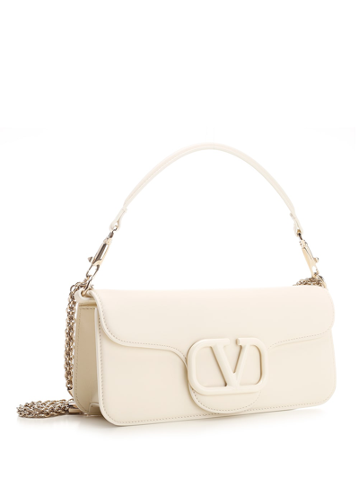 Shop Valentino Loc Edium Shoulder Bag In White