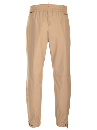 Shop Moncler Gore-tex Fabric Trousers In Beige