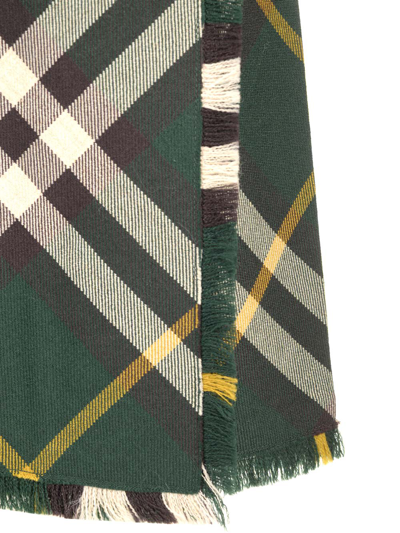 Shop Burberry Check Wool Kilt In Multicolor