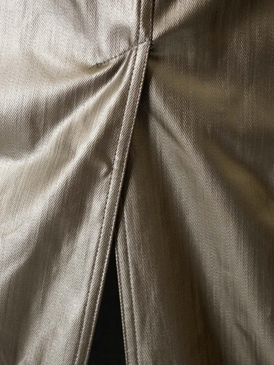Shop Rick Owens Dirt Pillar Skirt In Silver