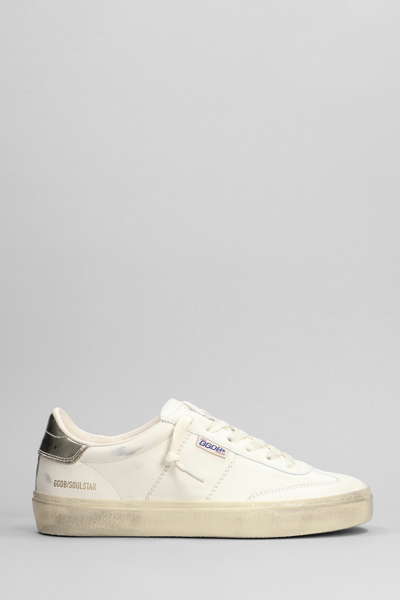 Shop Golden Goose Soul Star Sneakers In White Platinum