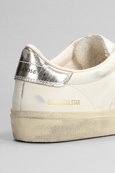 Shop Golden Goose Soul Star Sneakers In White Platinum