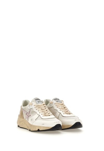 Shop Golden Goose Ball Star Leather Sneakers In Bianco