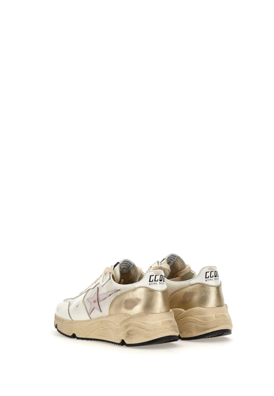 Shop Golden Goose Ball Star Leather Sneakers In Bianco