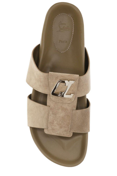 Shop Christian Louboutin Slip-on Sandals In Saharienne