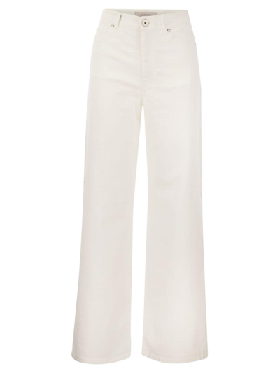 Shop Weekend Max Mara Logo Patch Cropped Jeans  In White