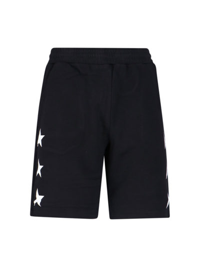 Shop Golden Goose Star Shorts In Black/white
