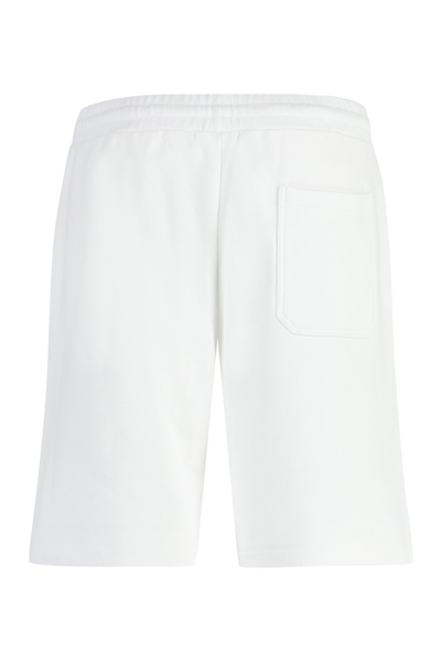 Shop Golden Goose Diego Cotton Bermuda Shorts In Vintage White/black