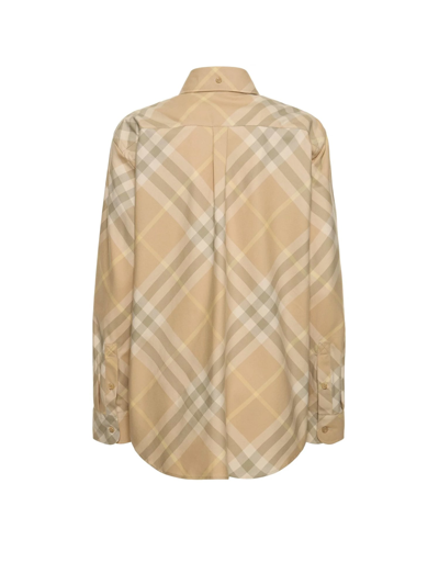 Shop Burberry Shirt In Flax Ip Check