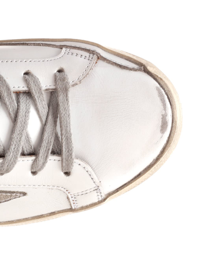 Shop Golden Goose White/brown Superstar Sneakers In White/ice/light Brown