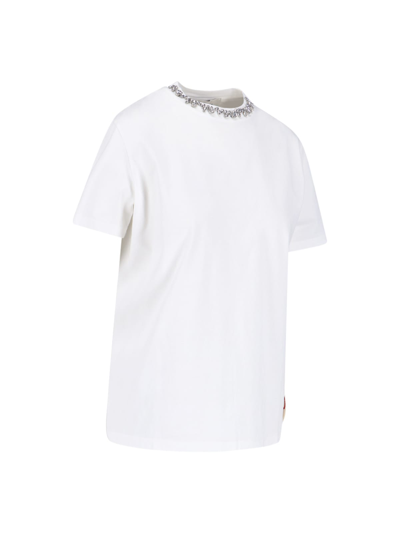 Shop Golden Goose Crystal Detail T-shirt In White