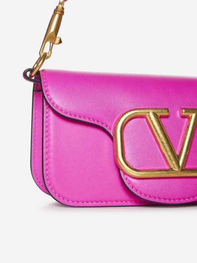 Shop Valentino Loco Small Leather Bag In Pink Pp