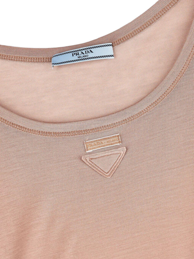 Shop Prada Logo-detailed Sleeveless Top