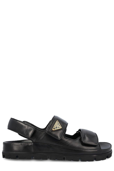 Shop Prada Triangle-logo Sandals