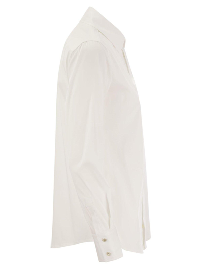 Shop Max Mara Buttoned Long-sleeved Shirt In White