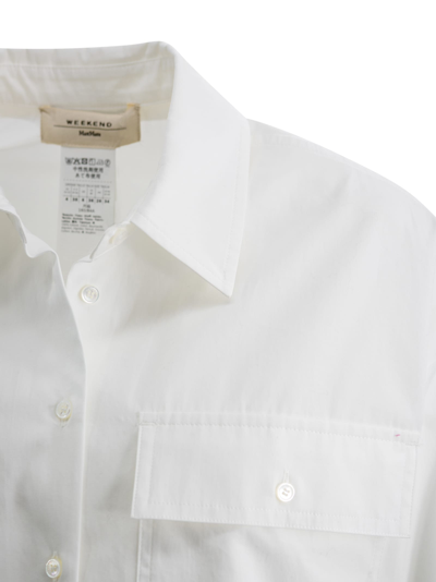 Shop Weekend Max Mara Cotton Carter Shirt In White