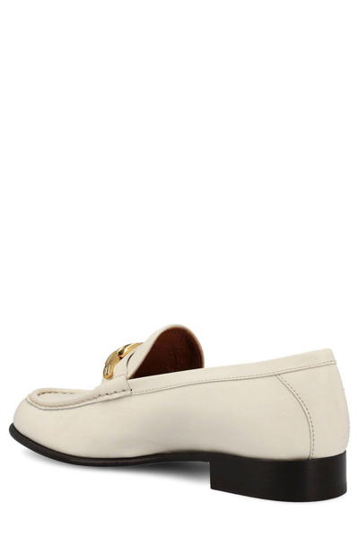 Shop Valentino Vlogo Plaque Slip-on Loafers In White