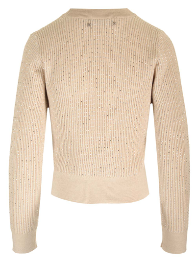 Shop Golden Goose Ribbed Wool Sweater In Nude