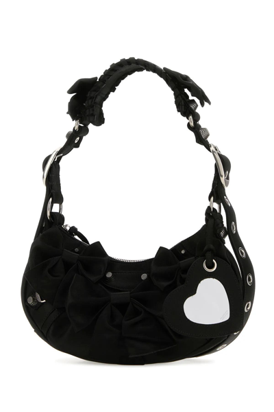 Shop Balenciaga Black Satin Le Cagole Xs Shoulder Bag