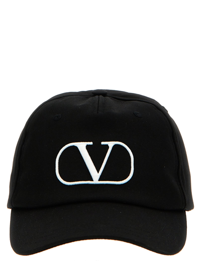 Shop Valentino Vlogo Signature Cap In Black