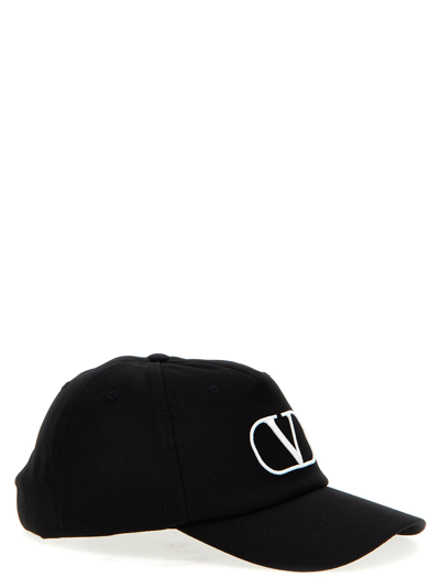 Shop Valentino Vlogo Signature Cap In Black