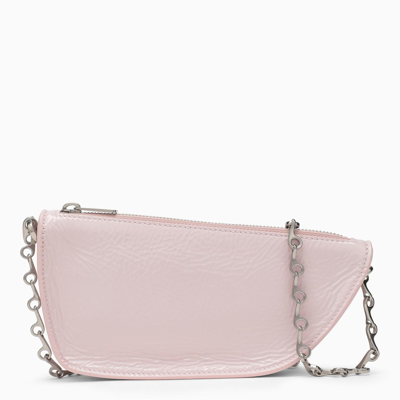 Shop Burberry Shield Micro Pink Shoulder Bag In Cameo