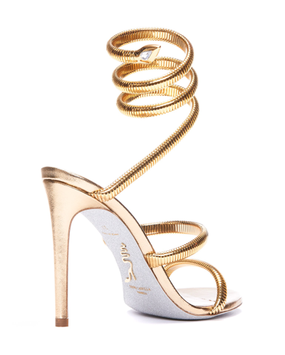 Shop René Caovilla Juniper Pump Sandals In Gold