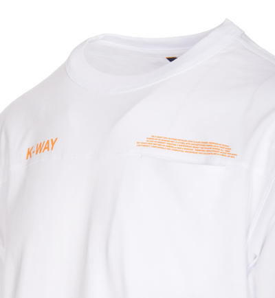 Shop K-way Fantomene Lettering Logo T-shirt In White