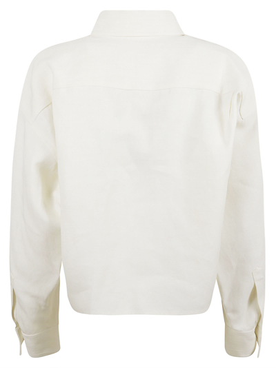 Shop Fabiana Filippi Cloth Shirt Jacket In White